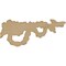 Ekena Millwork 7 3/4"W x 3"H x 7/8"P Floral Ribbon Onlay, Left ONL03X07X01FL-L - alternate 4